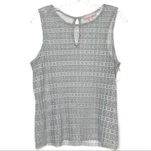 Chelsea28•pleated lace tank
